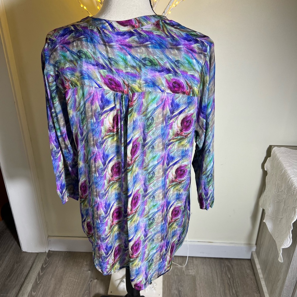 Colorful Abstract Women's Top - Picture 8 of 11